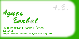 agnes barbel business card